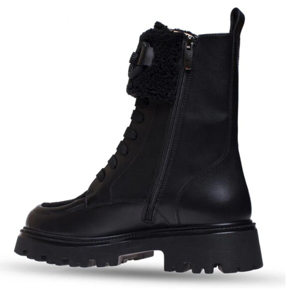 RON WHITE Women's Calf Leather Lug Sole Ankle Boots Made In Italy SZ 7 - Picture 4 of 17